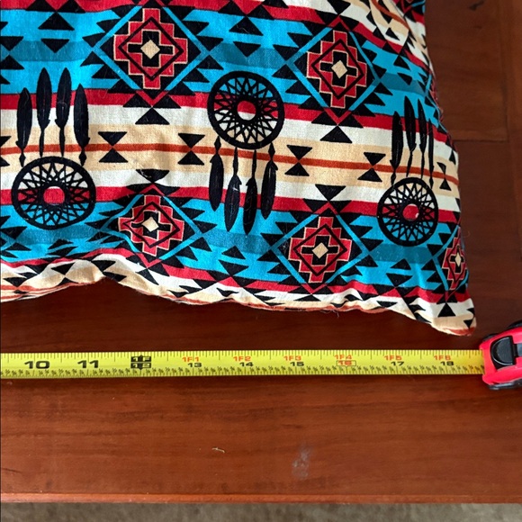2 Bohemian Native American Dream Catcher pillows turquoise bundle set - Picture 3 of 5